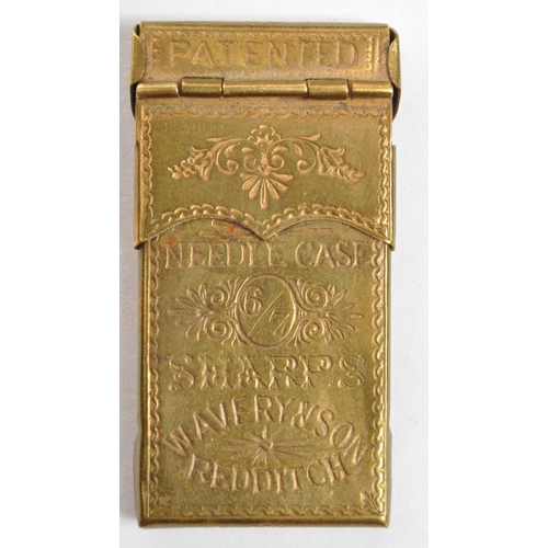 379 - W. Avery & Sons Redditch - A collection of 19th century Victorian circa. 1870's brass needle cases. ... 