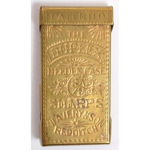 379 - W. Avery & Sons Redditch - A collection of 19th century Victorian circa. 1870's brass needle cases. ... 