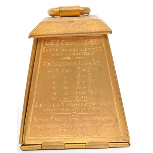 380 - W. Avery & Sons Redditch - A 19th century Victorian circa. 1870's Avery postal weight gilt metal nee... 