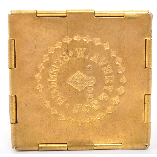 380 - W. Avery & Sons Redditch - A 19th century Victorian circa. 1870's Avery postal weight gilt metal nee... 