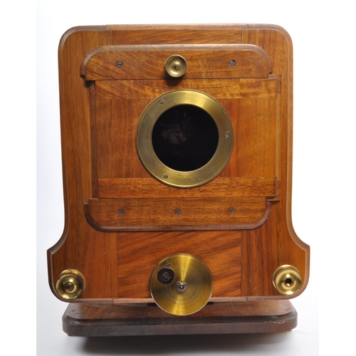 394 - An early 20th century box lantern projector in the manner of Carl Bittman Basel having brass fixture... 