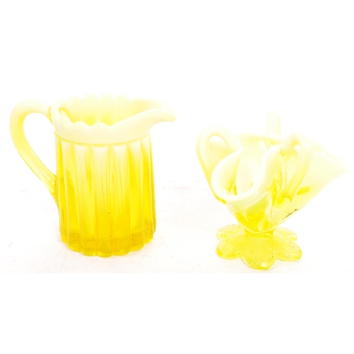 45 - Davidsons - Primrose Pearline - A collection of 19th century Davidsons circa. 1880's Uranium glass t... 