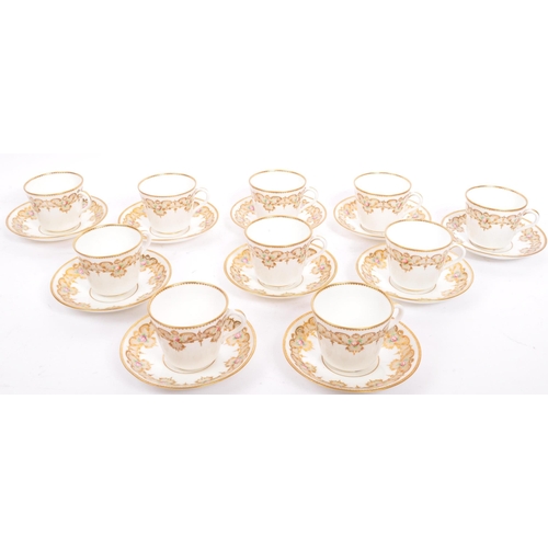 50 - Classic Victorian afternoon tea set / service. Consisting of 2 x serving plates, 10 x cups & saucers... 