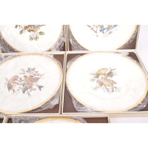 53 - A large set of nine late century Boehm of Malvern, 'European Bird' Plates. To include, Tree Sparrows... 