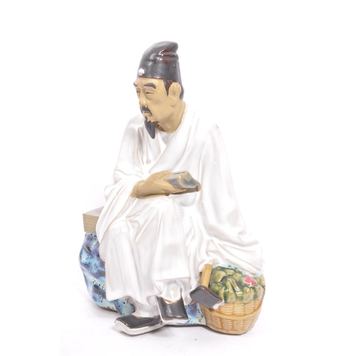 63 - A collection vintage 20th century pottery ceramic Shiwan / Wanjiang Chinese mud men. Comprising of, ... 