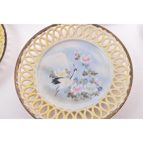 71 - A vintage 20th century Asian Japanese oriental egg shell china porcelain tea service. Comprising of;... 