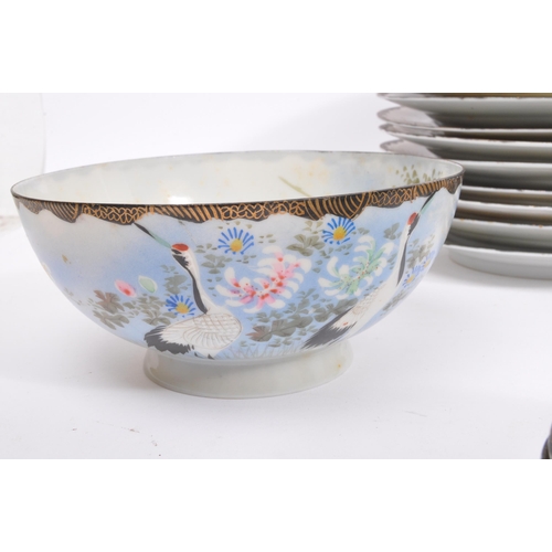 71 - A vintage 20th century Asian Japanese oriental egg shell china porcelain tea service. Comprising of;... 