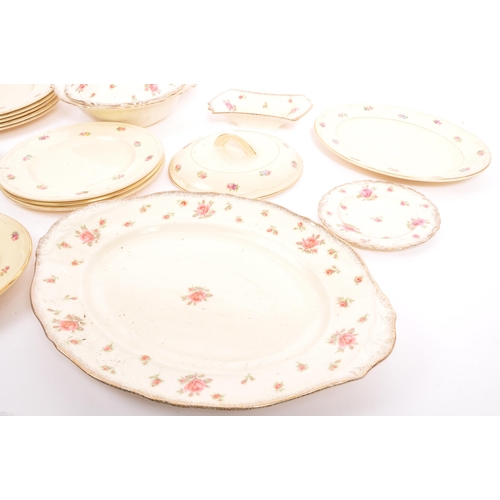 92 - Classic mid 20th century dinner ware, roses set / service by Clarice Cliff & Crown Ducal. Consisting... 