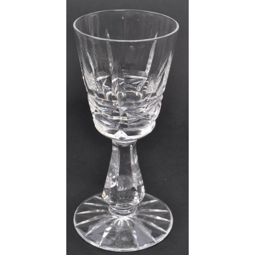 95 - A collection of twelve 12 Irish vintage 20th century Waterford Crystal sherry drinking glasses. Lead... 