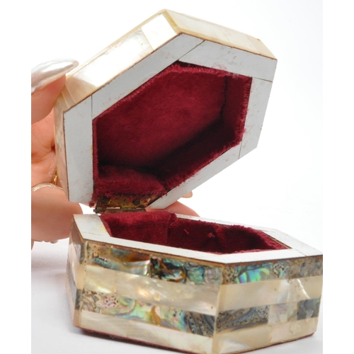 265 - A collection of early 20th century and later boxes to include an inlaid mother of pearl rosewood box... 