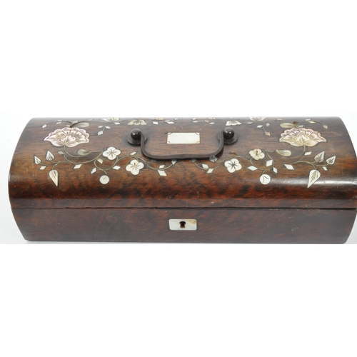 265 - A collection of early 20th century and later boxes to include an inlaid mother of pearl rosewood box... 