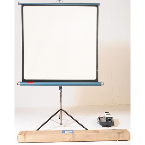 282 - A vintage 20th century Starlight light weight portable projector screen accompanied by a Rank Firefl... 