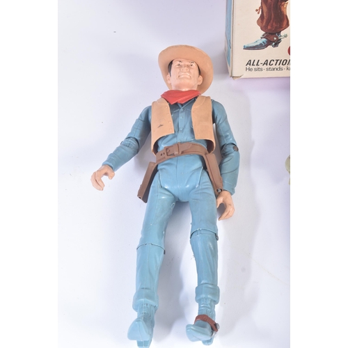 522 - Cowboys & Indians - a vintage Louis Marx made Cowboy Kid (boxed) and Cherokee Indian action figures ... 
