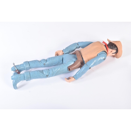 522 - Cowboys & Indians - a vintage Louis Marx made Cowboy Kid (boxed) and Cherokee Indian action figures ... 