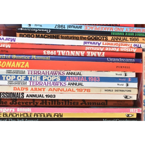 527 - Annuals - a large collection of original vintage c1970s / 1980s TV & Film related tie-in annuals. In... 