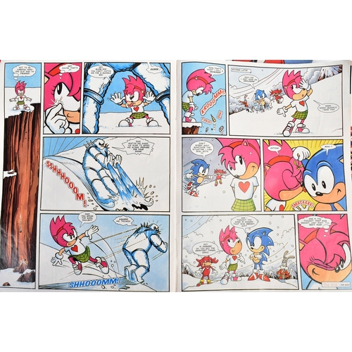 582 - Sonic The Hedgehog - collection of vintage 1990s Sega Comics ( Fleetwood Editions ) Sonic The Hedgeh... 