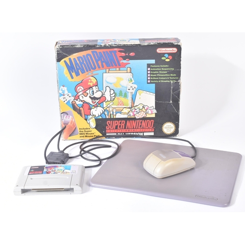 586 - Retro Gaming - a vintage 1990s (1992) Super Nintendo video game ' Mario Paint ' package with NES mou... 