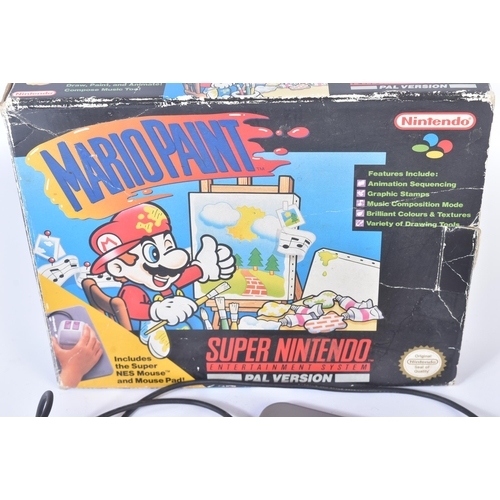 586 - Retro Gaming - a vintage 1990s (1992) Super Nintendo video game ' Mario Paint ' package with NES mou... 