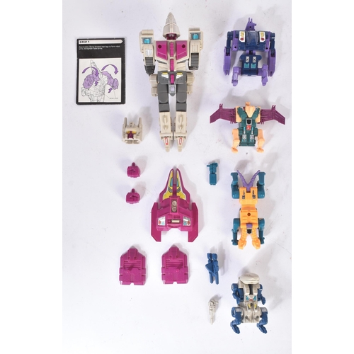 636 - Transformers - x2 vintage 1980s (1987) Hasbro made Transformers playset action figures comprising; T... 