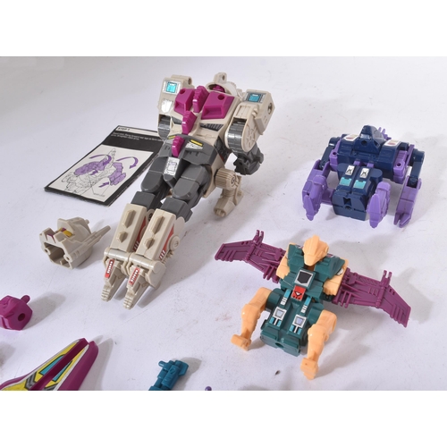 636 - Transformers - x2 vintage 1980s (1987) Hasbro made Transformers playset action figures comprising; T... 