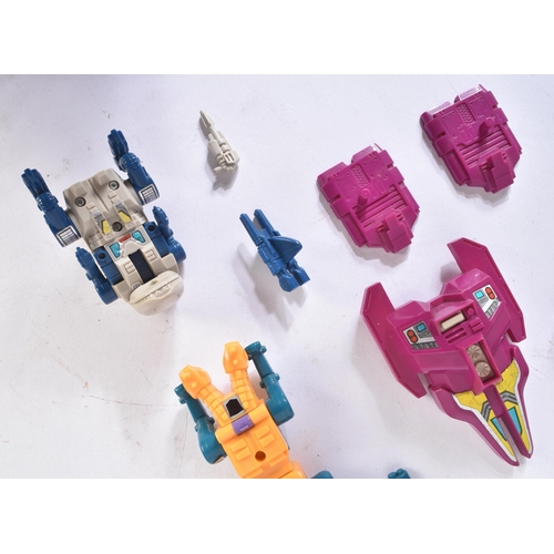 636 - Transformers - x2 vintage 1980s (1987) Hasbro made Transformers playset action figures comprising; T... 