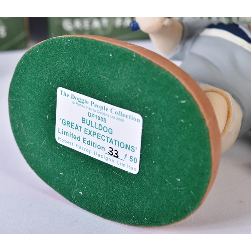 711 - Robert Harrop -  Doggie People - x2Limited Edition figurines comprising; DP198A Bulldog Great Expect... 