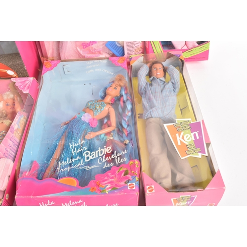 717 - A collection of vintage 1990s Mattel Barbie dolls and accessories playsets to include; 17048 Hula Ha... 