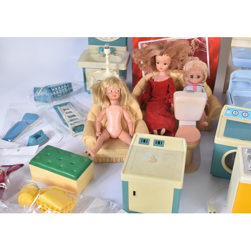 718 - Sindy - a large collection of original vintage Pedigree made Sindy dolls, furniture and accessories.... 