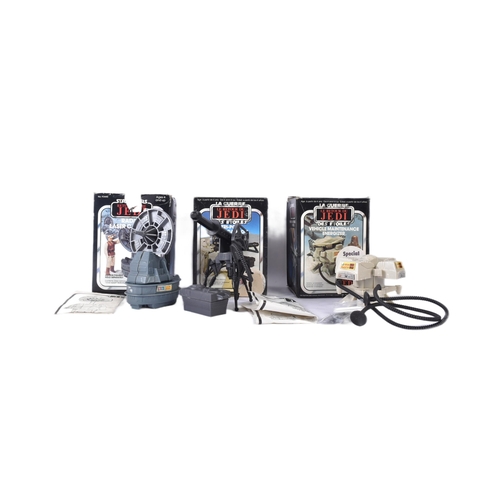 728 - Star Wars - Minirigs - x3 original vintage Kenner / Palitoy made action figure playsets 'Mini-rigs'.... 
