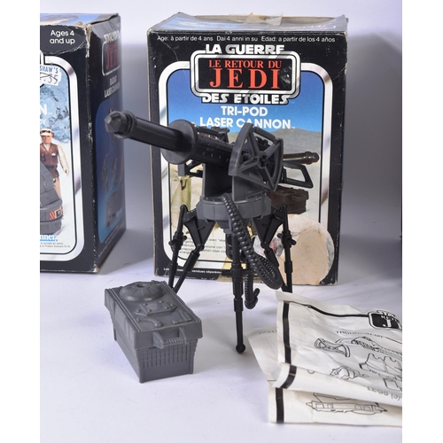 728 - Star Wars - Minirigs - x3 original vintage Kenner / Palitoy made action figure playsets 'Mini-rigs'.... 