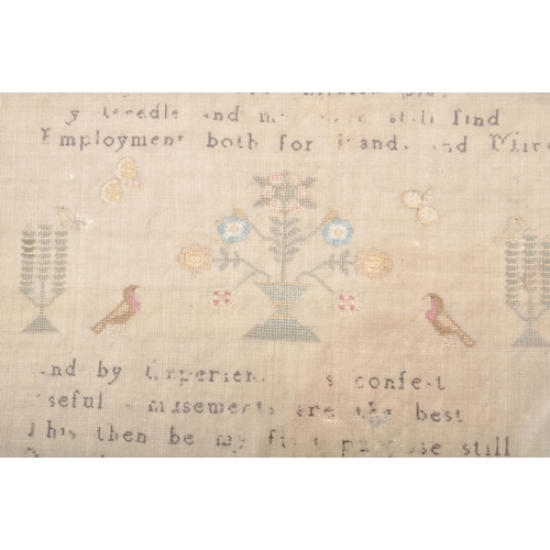 17 - A 1790 George III needlepoint sampler for Ann Thornton December 9th 1790. The sampler with tree of l... 