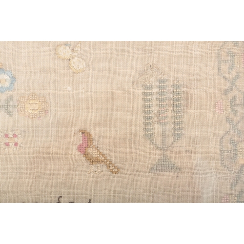 17 - A 1790 George III needlepoint sampler for Ann Thornton December 9th 1790. The sampler with tree of l... 