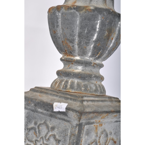 40 - A large pair of 19th century cast iron ecclesiastical large floor standing candlestick prickers. Eac... 
