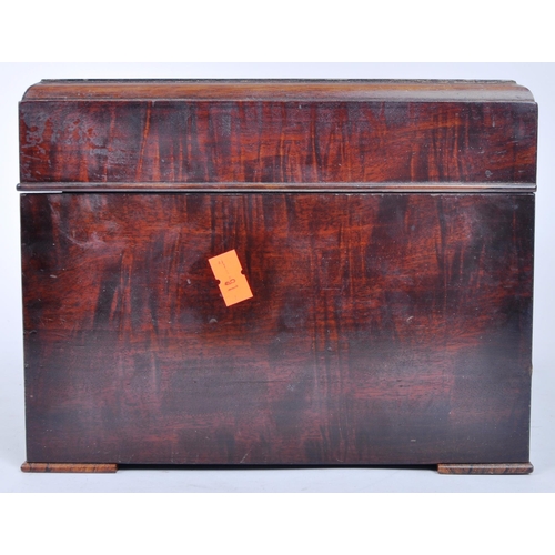44 - A Victorian 19th century mahogany veneered cigar humidor box by HL Savory & Co. Ltd., 178 New Bond S... 