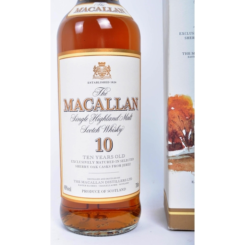 695 - The Macallan Single Highland Malt Scotch Whisky, 10 years old, exclusively matured in selected sherr... 