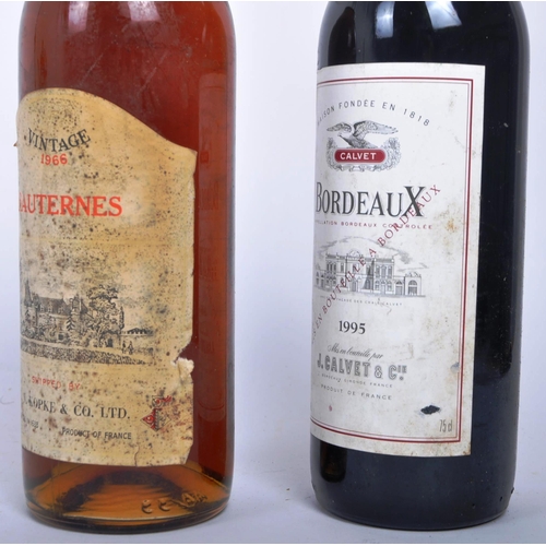 697 - 1966 Sauternes 75cl bottle of wine - shipped by CN Kopke & Co Ltd. Together with a 1995 Calvet Borde... 