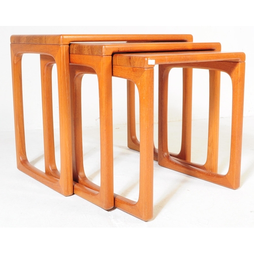 556A - A retro 20th Century 1970s teak wood graduating nest of tables ofÂ Danish influence By G-Plan. Each ... 