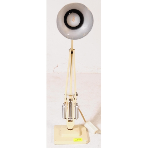 576a - A retro vintage mid 20th century Herbert Terry model 1227 Anglepoise step lamp in a white colourway.... 