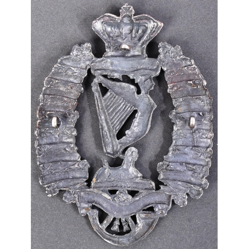 106 - A 19th Century Victorian Royal Irish Fusiliers officers pouch badge / plate. Shamrock wreath bearing... 