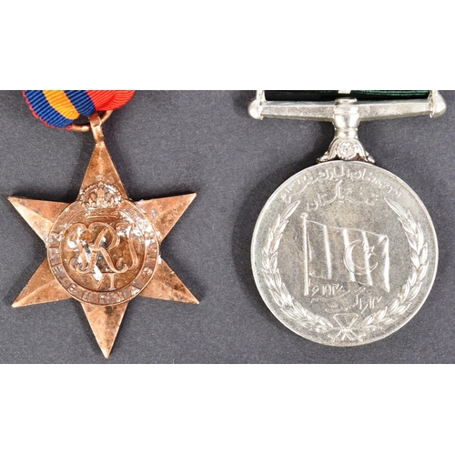 107 - A WWII Second World War medal trio comprising British War medal, The Burma Star, 1939-1945 Star and ... 