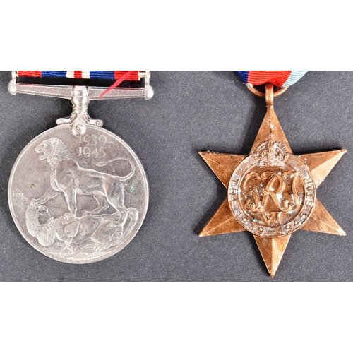 107 - A WWII Second World War medal trio comprising British War medal, The Burma Star, 1939-1945 Star and ... 