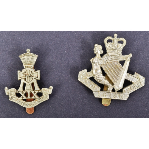 131 - A collection of x10 post WWII Second World War British Army cap badges to include; Royal Marines, Th... 