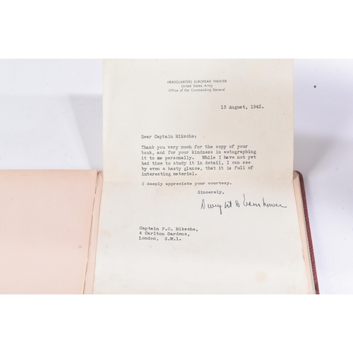 146 - A mid 20th Century autograph album containing typewritten letter from Dwight Eisenhower dated 1942 a... 