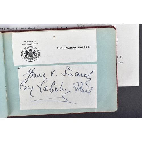 146 - A mid 20th Century autograph album containing typewritten letter from Dwight Eisenhower dated 1942 a... 