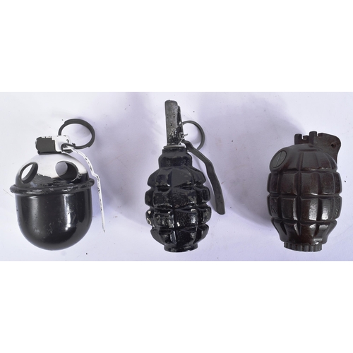 156 - A collection of WWII Second World and post war inert hand grenades comprising; British No. 36 MK1 Mi... 