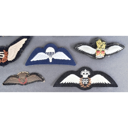 161 - A collection of assorted RAF Royal Air Force uniform badges and patches. Largely post WWII Second Wo... 