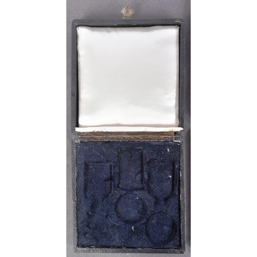 162 - Two contemporary WWI First World War medal cases designed to hold the 1914-15 Star, Victory Medal an... 