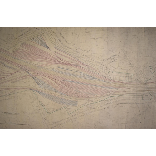 169 - Railwayana - a LARGE early 20th Century (1905) hand coloured North London Railway Map. The Great Nor... 