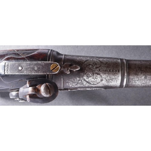 17 - An antique 18th century 'Queen Anne' flintlock pistol. Maker's marks for Delany & Wynn to the lock p... 