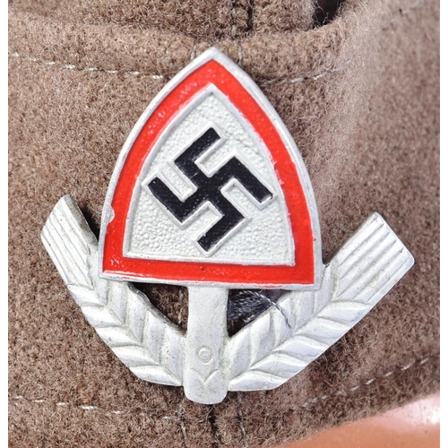 175 - A WWII Second World War Third Reich Nazi German R.A.D Reich Labour Service workers uniform side cap.... 